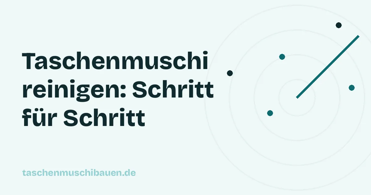 Taschenmuschi reinigen: Auswaschen, Trocknen und Aufbewahren